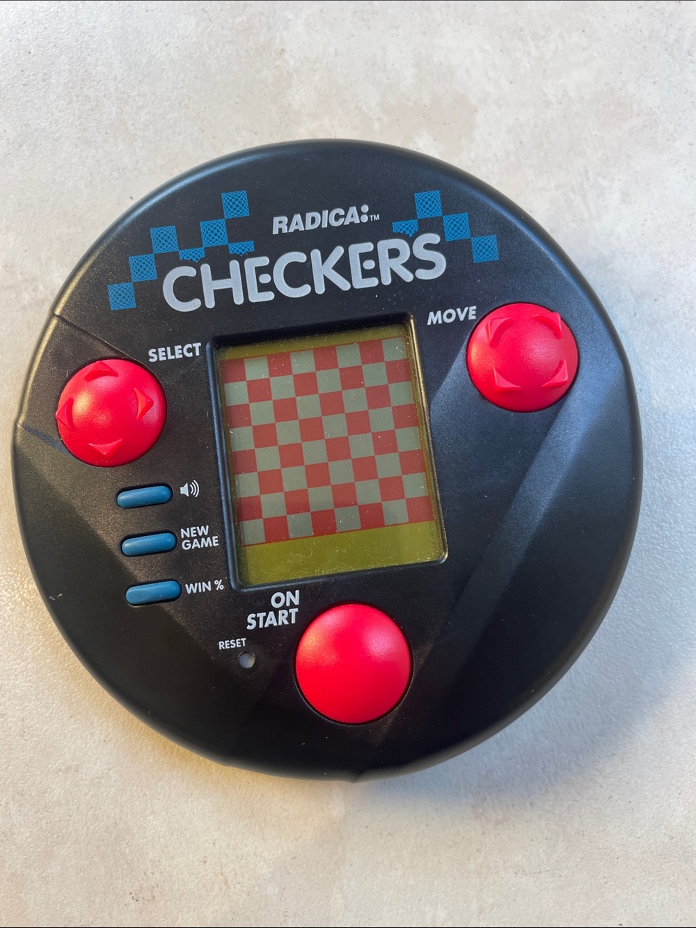 Radica Checkers Handheld Electronic Game Classic Puzzle Handheld Electronic Game